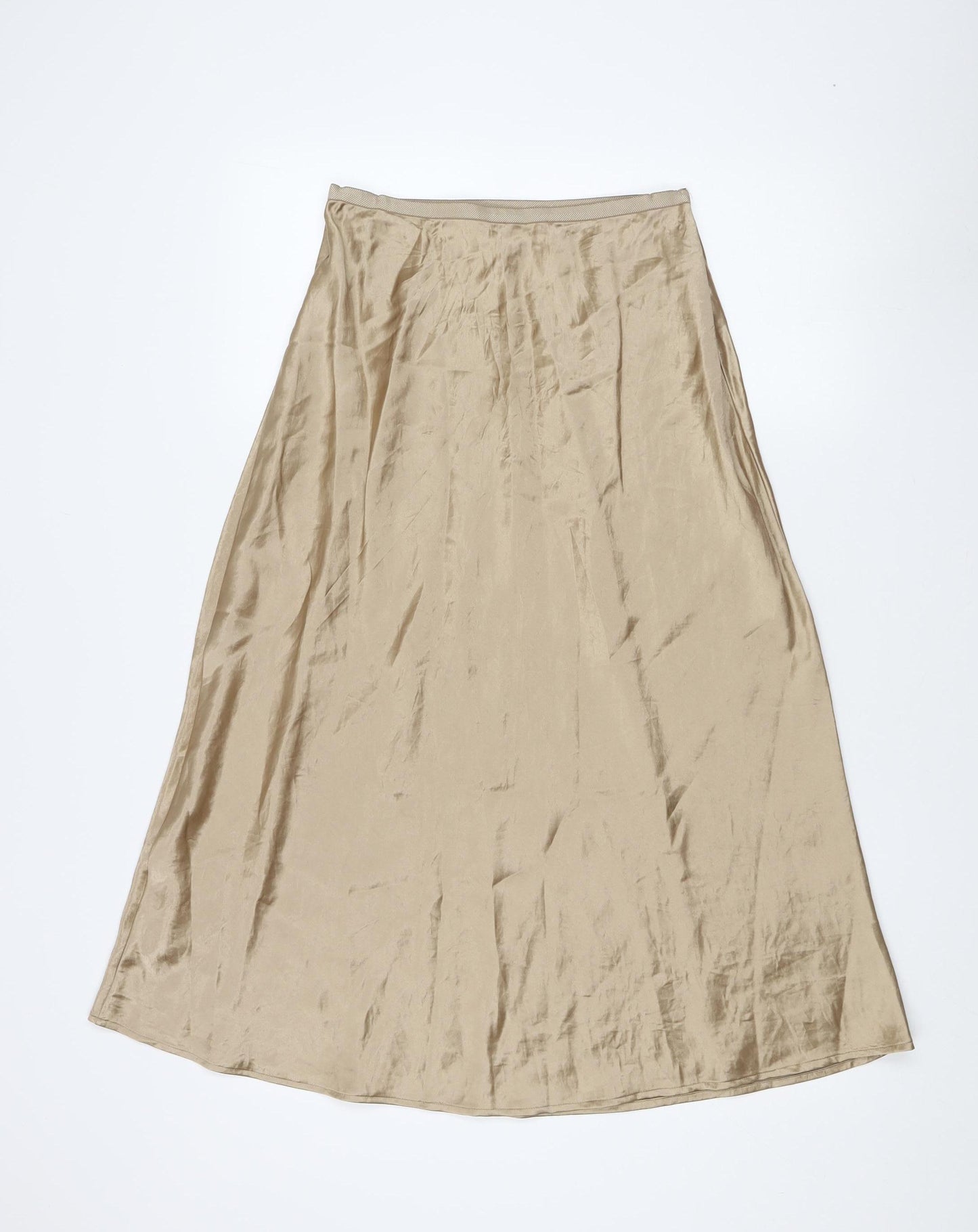 Marks and Spencer Women's Gold A-Line Long Skirt