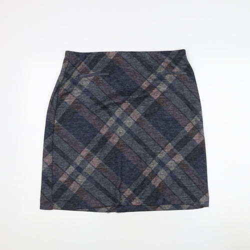 Roman Women's Blue Plaid Pencil Skirt Size 16
