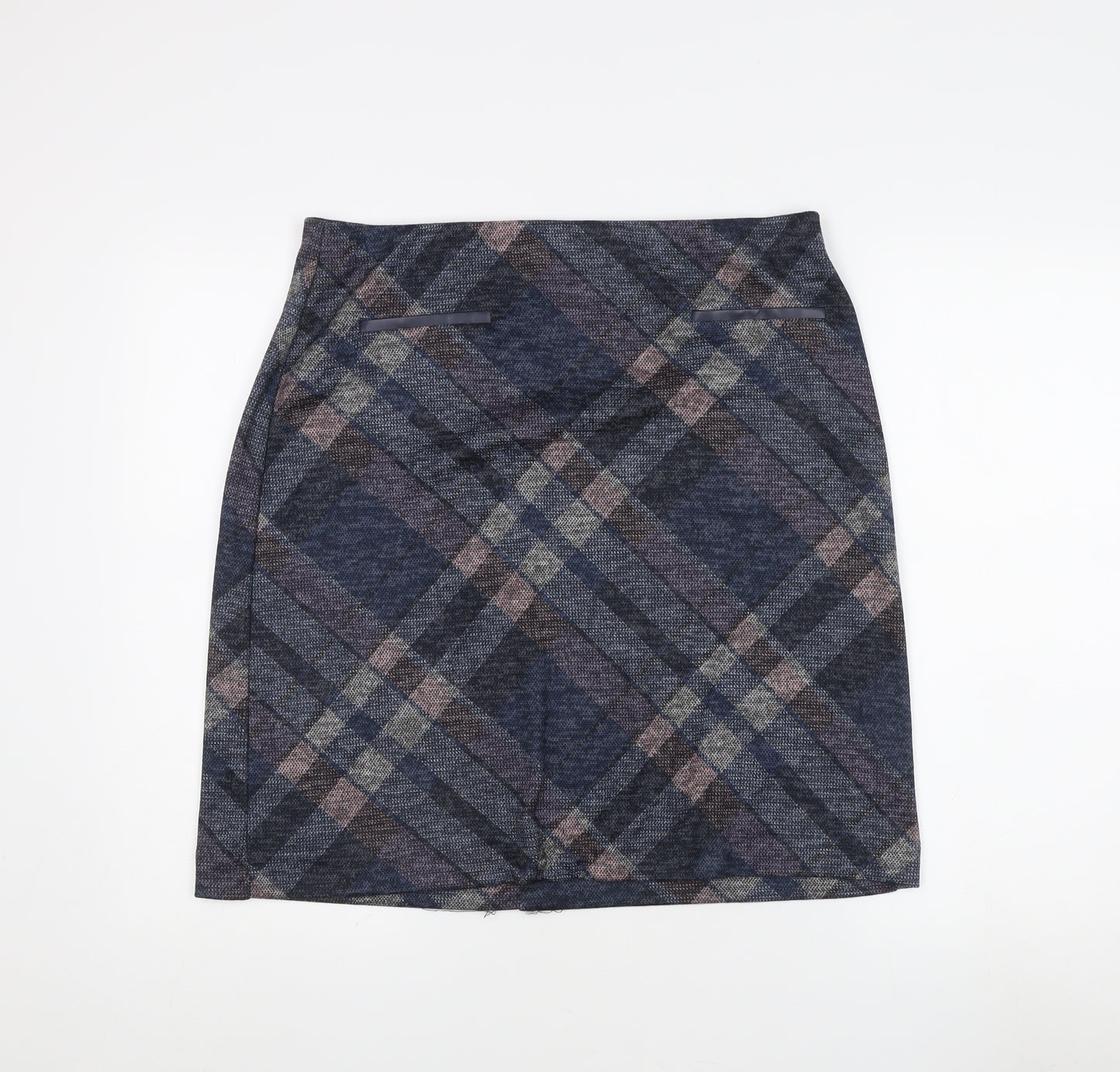 Roman Women's Blue Plaid Pencil Skirt Size 16