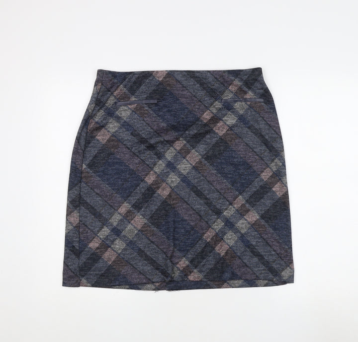 Roman Women's Blue Plaid Pencil Skirt Size 16