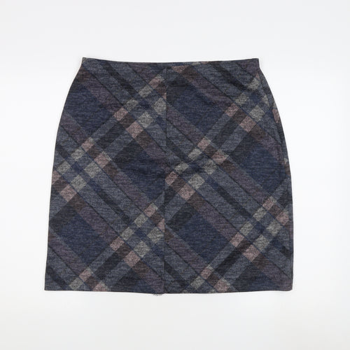 Roman Women's Blue Plaid Pencil Skirt Size 16