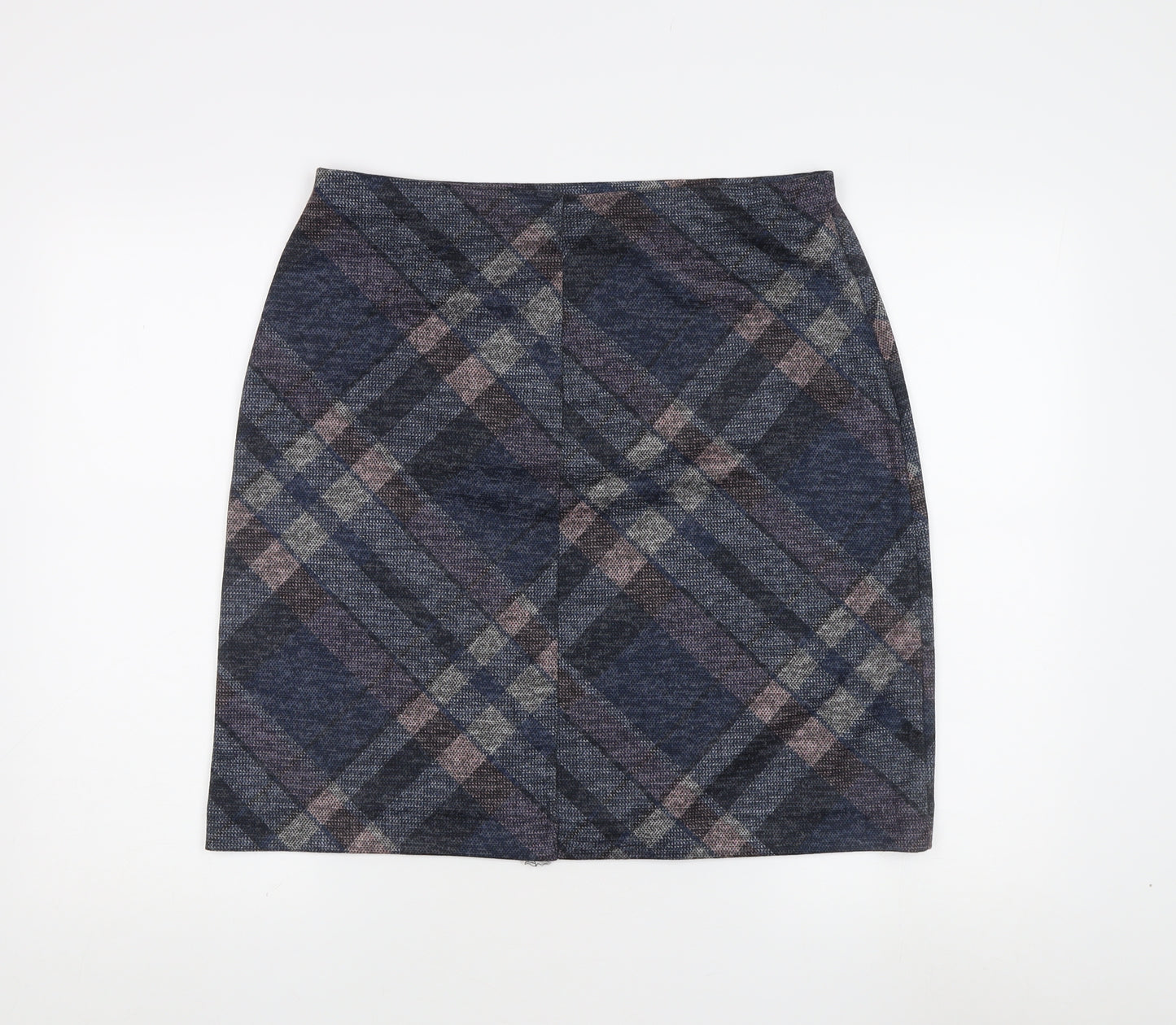 Roman Women's Blue Plaid Pencil Skirt Size 16