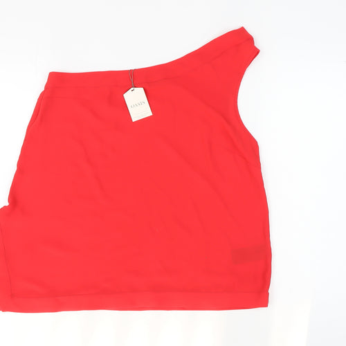 Oasis Women's Red One Shoulder Top Size 14