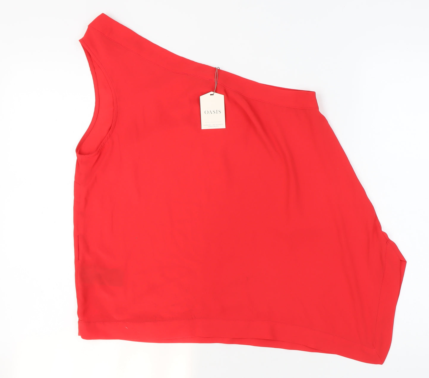 Oasis Women's Red One Shoulder Top Size 14