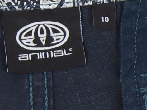 Animal Women's Blue Floral Chino Shorts, Size 10