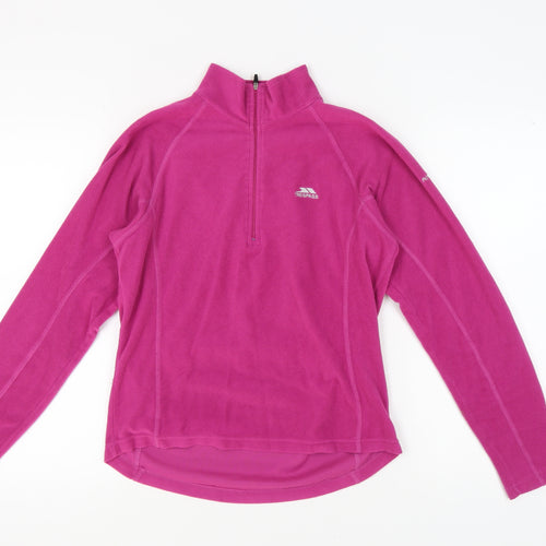 Trespass Women's Pink Fleece 1/4 Zip Sweatshirt M