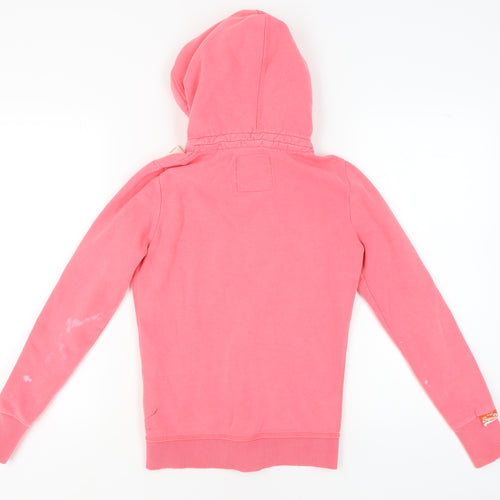 Superdry Pink Women's XS Full Zip Hoodie Vintage Style