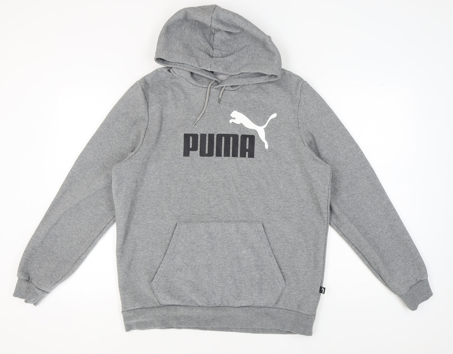 Puma Men’s Grey Hoodie L Pullover Logo