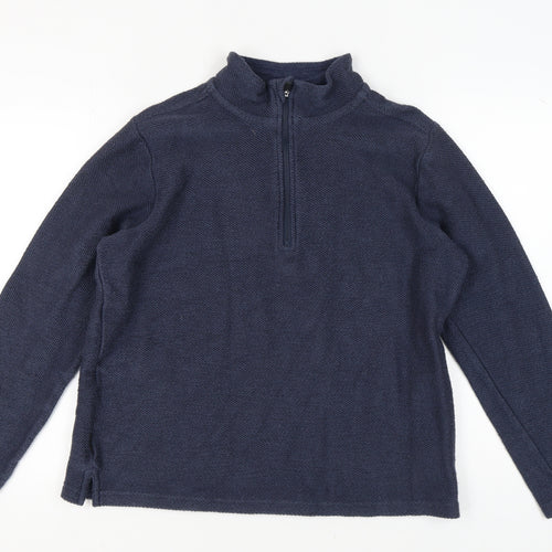 Trespass Men's Blue 1/4 Zip Sweatshirt Size M