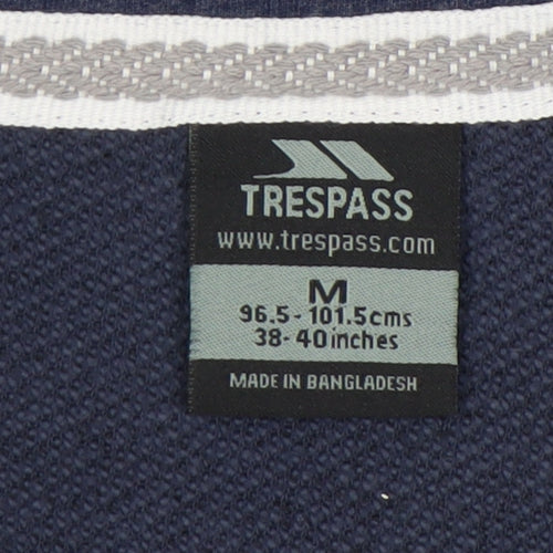 Trespass Men's Blue 1/4 Zip Sweatshirt Size M