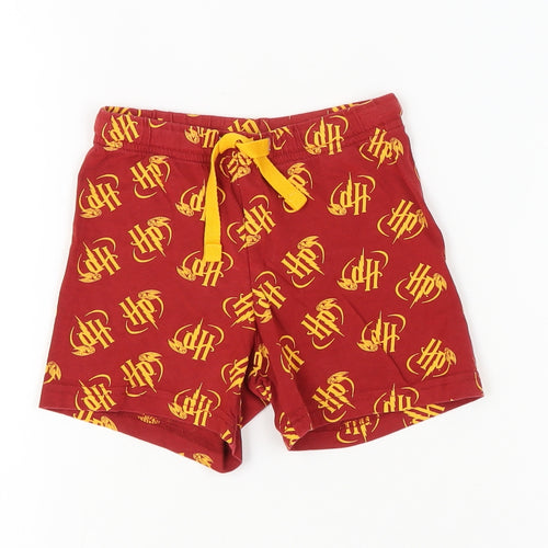 Harry Potter Boys Red Shorts 3-4 Years Elastic Waist