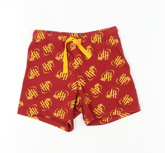 Harry Potter Boys Red Shorts 3-4 Years Elastic Waist