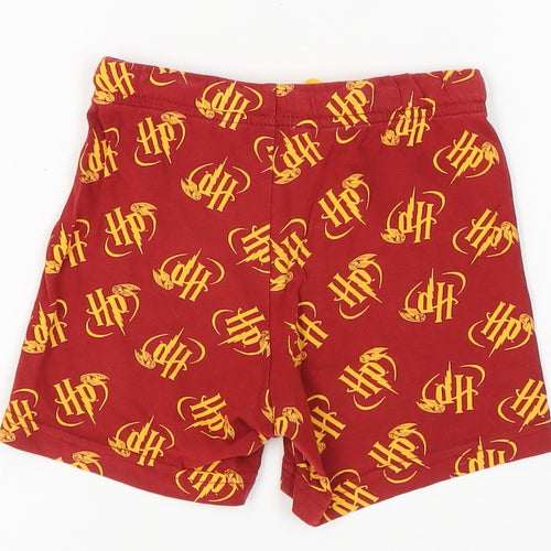 Harry Potter Boys Red Shorts 3-4 Years Elastic Waist