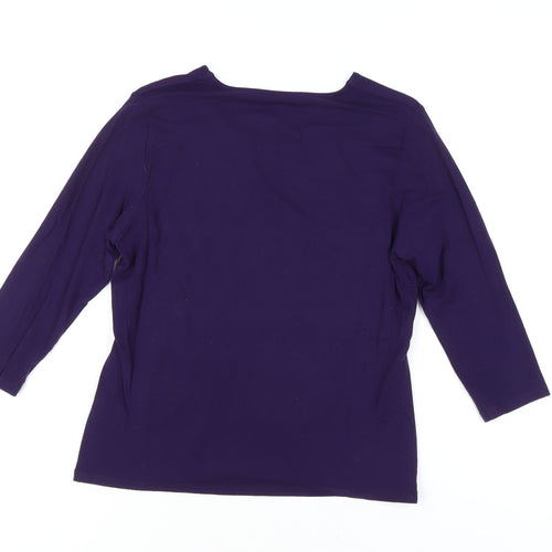 Windsmoor Women's Purple Basic T-Shirt Size S