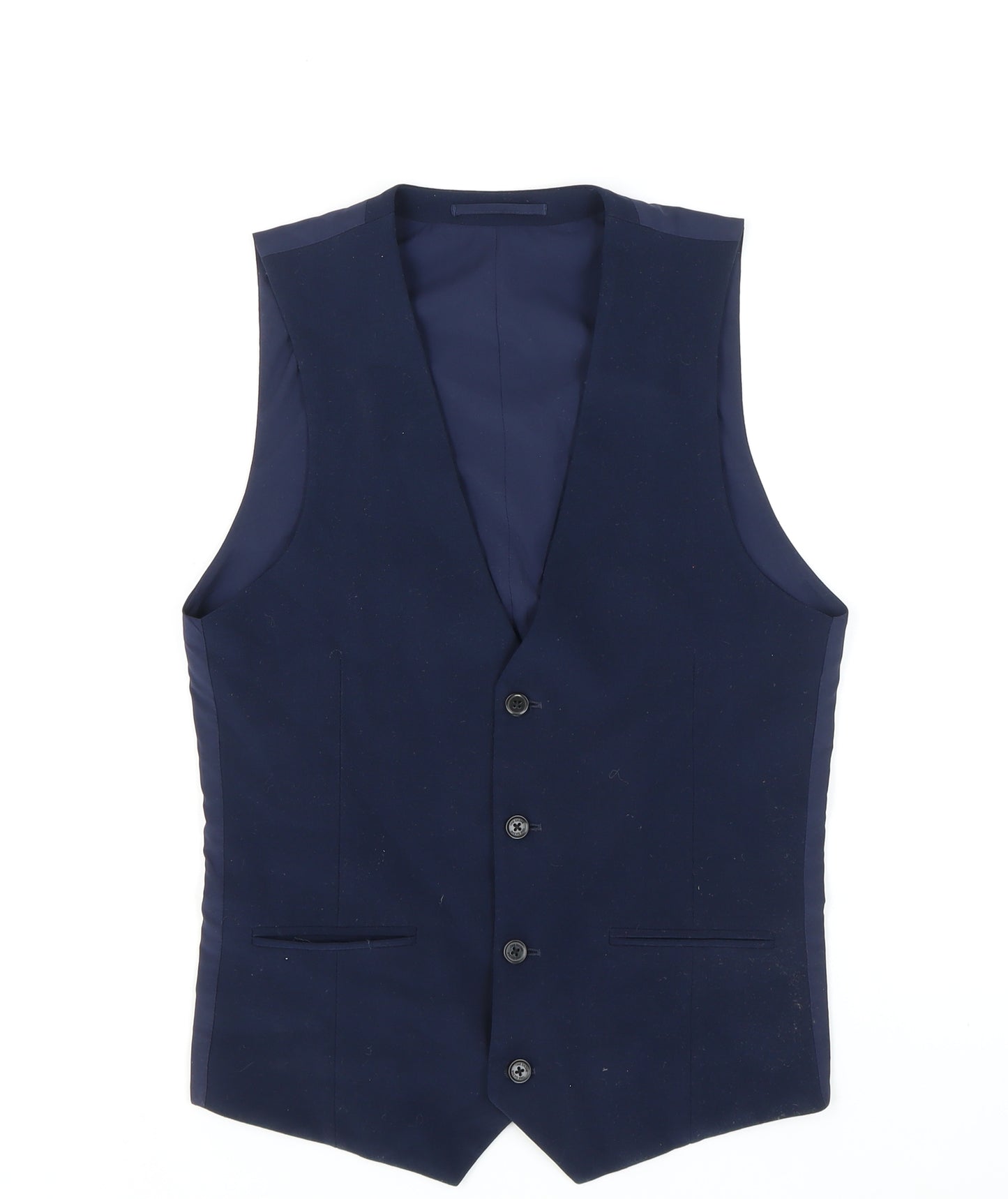ONE SIX 5IVE Men’s Blue Slim Fit Waistcoat Size 34R