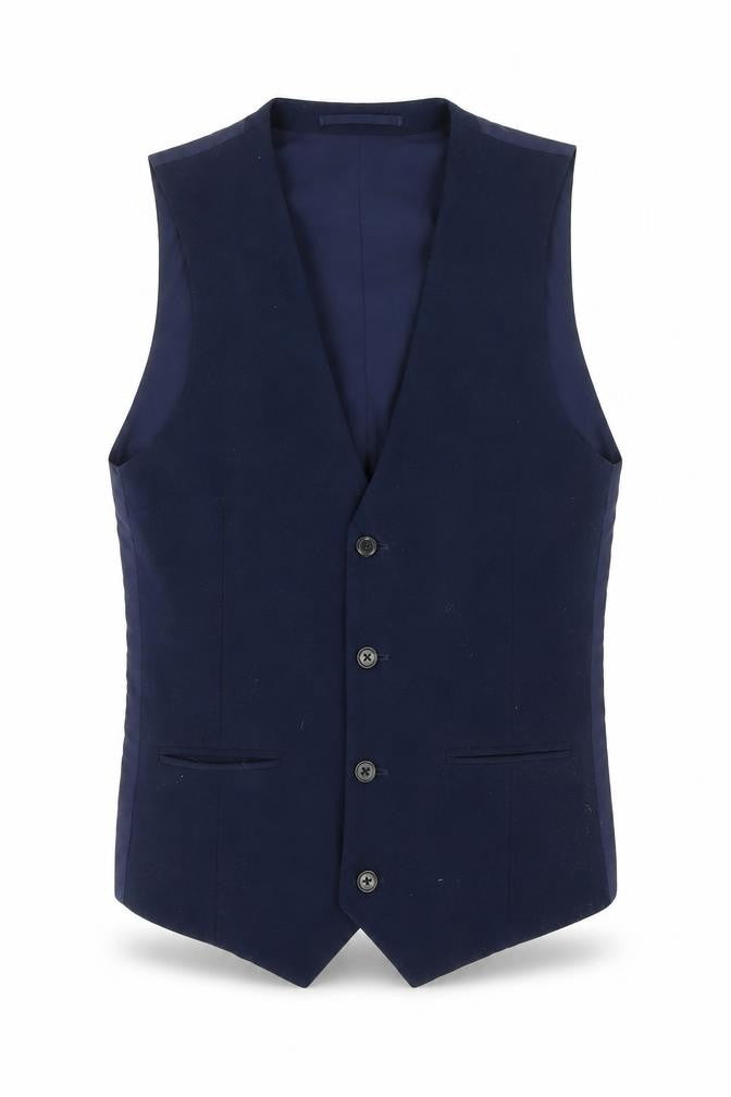 ONE SIX 5IVE Men’s Blue Slim Fit Waistcoat Size 34R