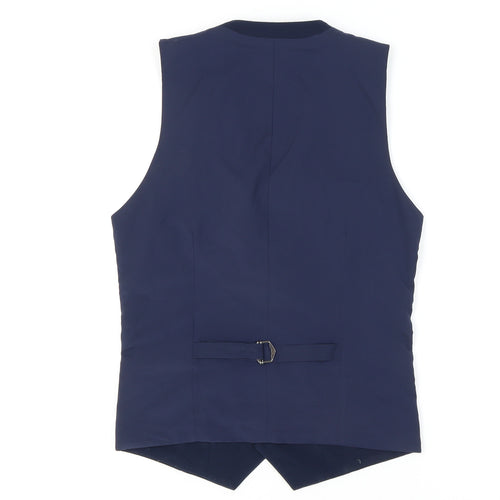 ONE SIX 5IVE Men’s Blue Slim Fit Waistcoat Size 34R