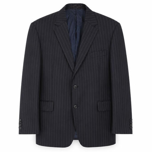 Gieves & Hawkes Men's Blue Striped Blazer 44 S