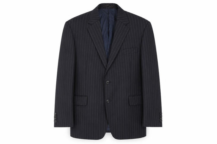 Gieves & Hawkes Men's Blue Striped Blazer 44 S