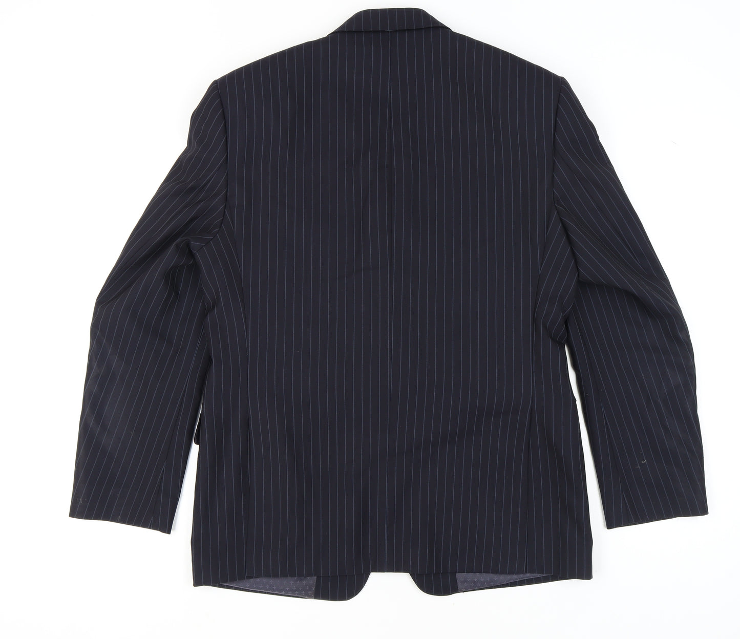 Marks and Spencer Men's Blue Striped Blazer 40R