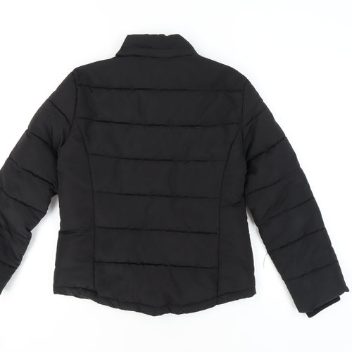 Topshop Women's Black Puffer Jacket Size 10