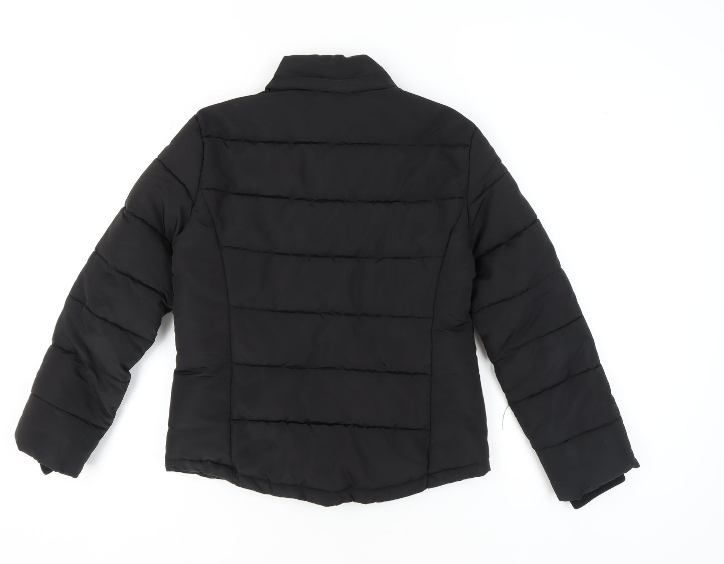 Topshop Women's Black Puffer Jacket Size 10