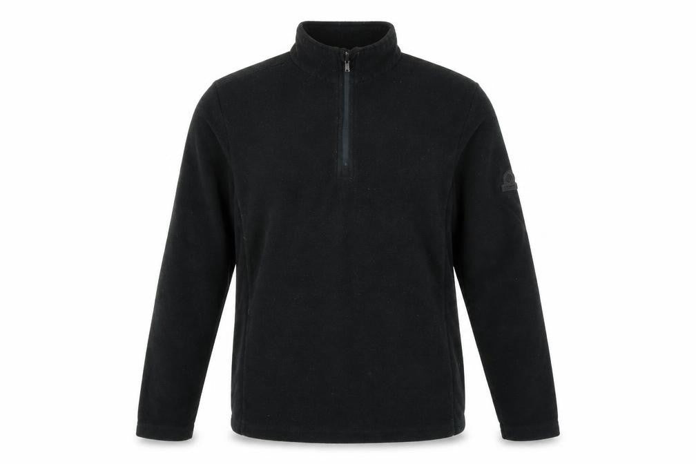 Front view of TOG24 Men's Black Fleece Pullover Sweatshirt, size L