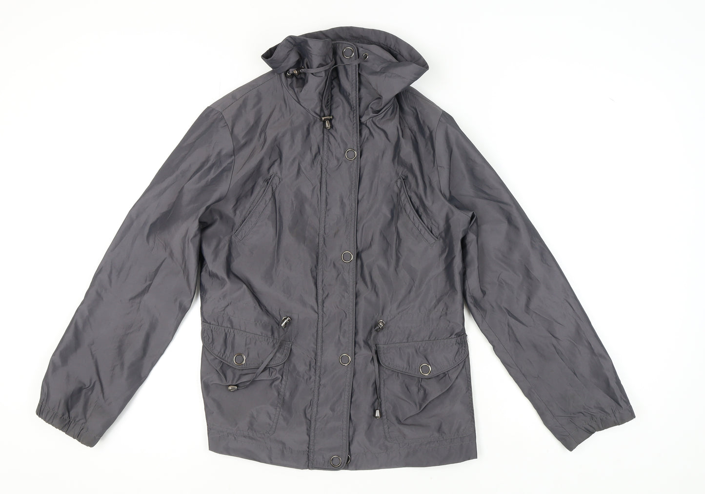 Debenhams Grey Parka Jacket Women Size 12 Hooded
