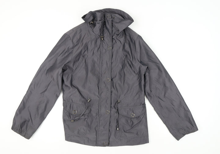 Debenhams Grey Parka Jacket Women Size 12 Hooded