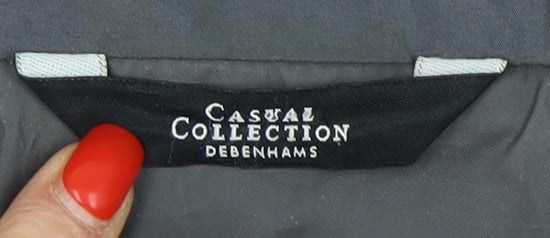 Debenhams Grey Parka Jacket Women Size 12 Hooded