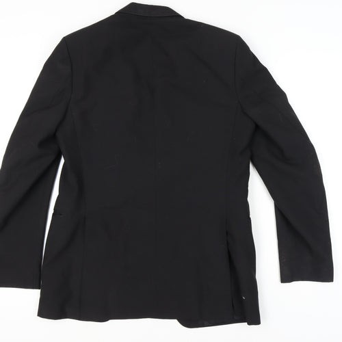Dormie Mens Black 40L Wool Tuxedo Blazer Formal Jacket