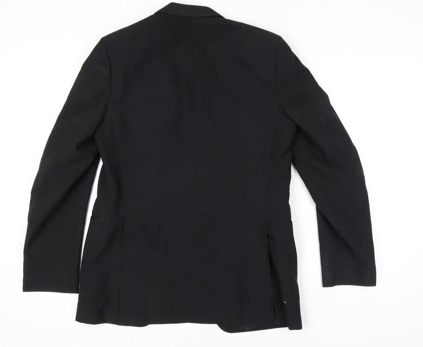 Dormie Mens Black 40L Wool Tuxedo Blazer Formal Jacket