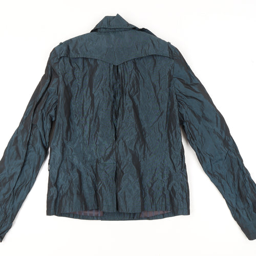 Topshop Women's Blue Pea Coat Jacket - Size 16