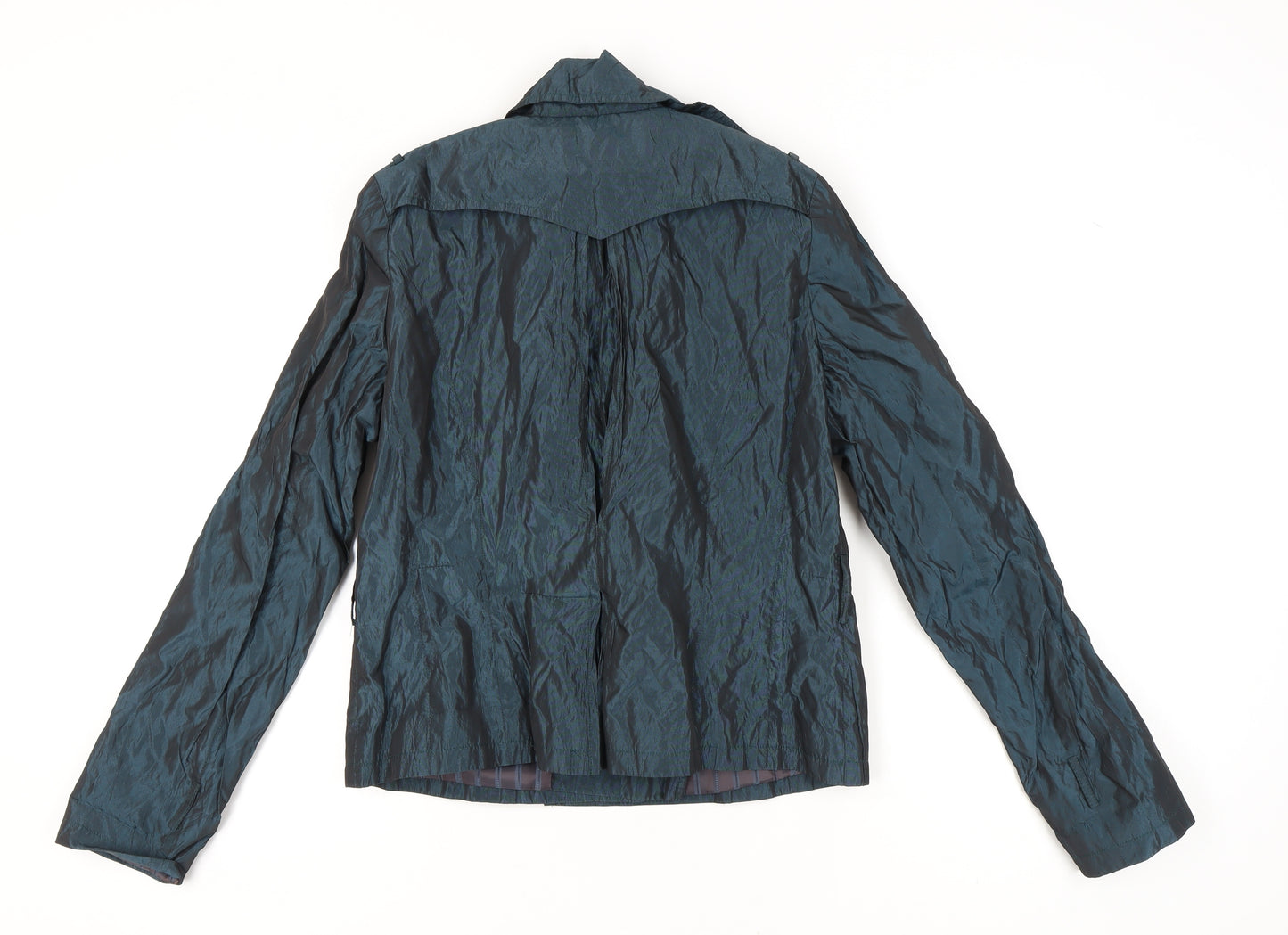 Topshop Women's Blue Pea Coat Jacket - Size 16