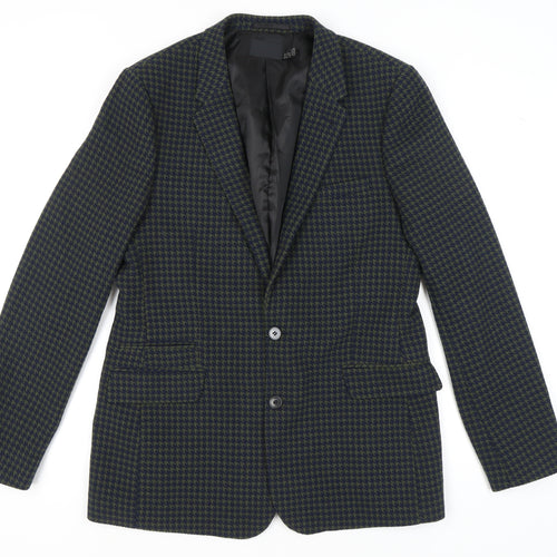 ASOS Men's Blue Green Check Blazer 42 Long