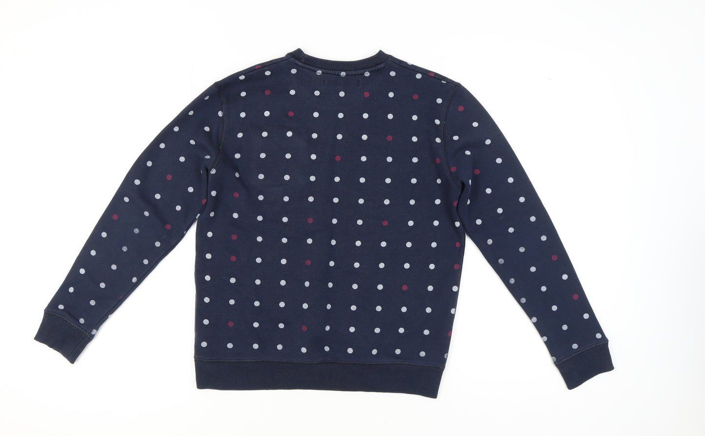Voi Jeans Blue Polka Dot Pullover Sweatshirt, Size 10, Unisex