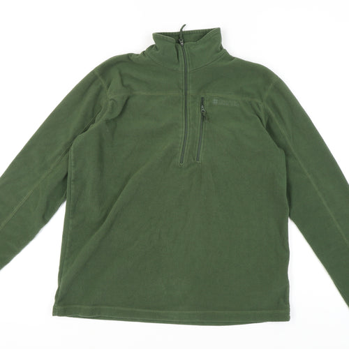 Mountain Warehouse Mens Green Pullover Fleece Sweatshirt M