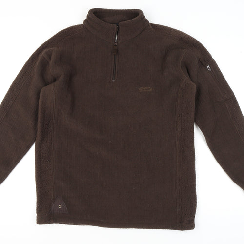 Regatta Men's Brown 1/4 Zip Fleece Sweatshirt - L