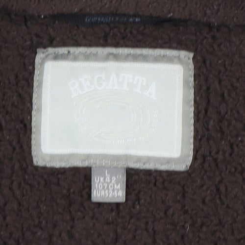 Regatta Men's Brown 1/4 Zip Fleece Sweatshirt - L