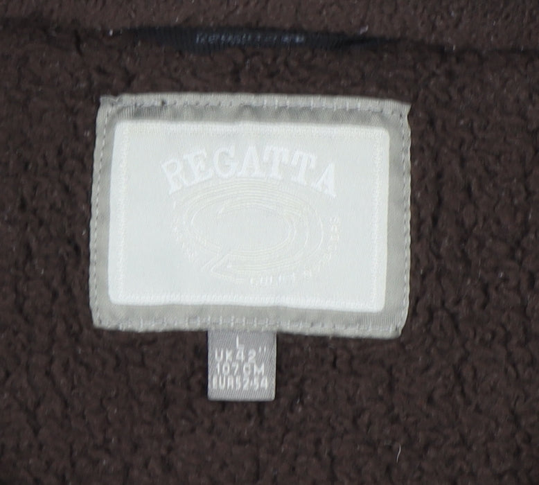 Regatta Men's Brown 1/4 Zip Fleece Sweatshirt - L