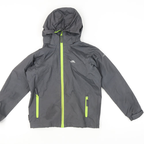 Trespass Boys Grey Waterproof Rain Coat 7-8 Years