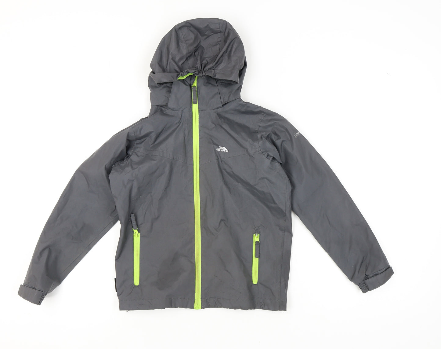 Trespass Boys Grey Waterproof Rain Coat 7-8 Years