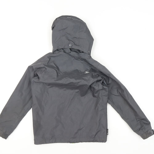 Trespass Boys Grey Waterproof Rain Coat 7-8 Years