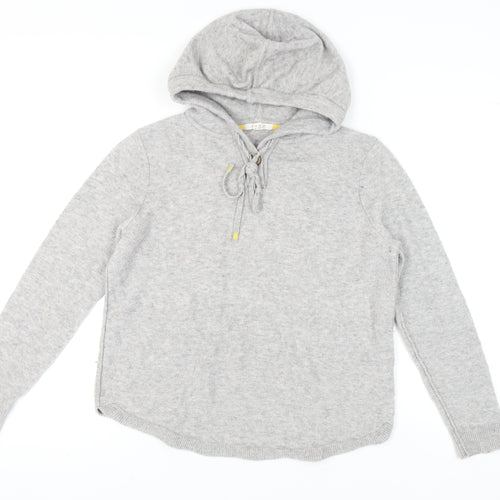 White Stuff Women's Grey Pullover Hoodie Jumper Size 14