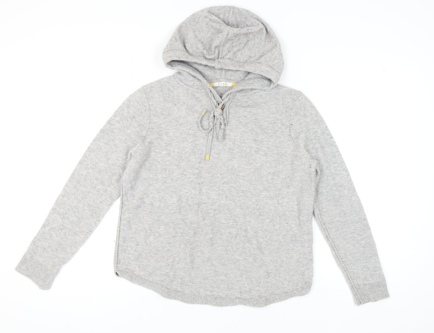 White Stuff Women's Grey Pullover Hoodie Jumper Size 14