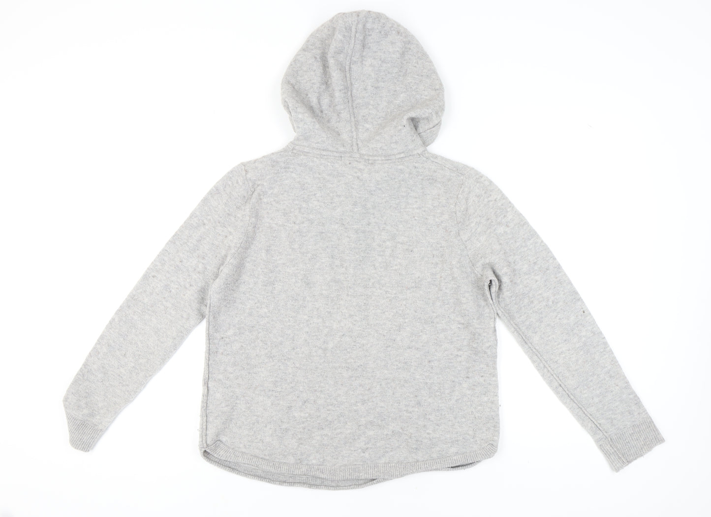 White Stuff Women's Grey Pullover Hoodie Jumper Size 14
