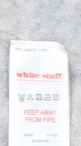 White Stuff Women's Grey Pullover Hoodie Jumper Size 14
