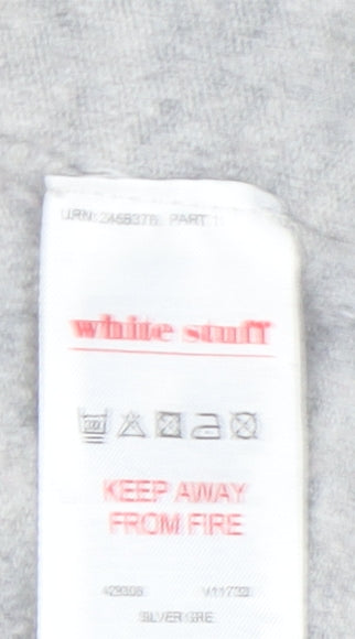 White Stuff Women's Grey Pullover Hoodie Jumper Size 14