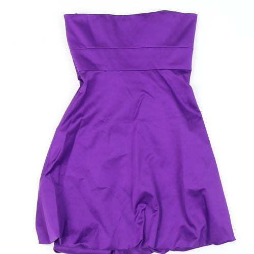 Karen Millen Women's Purple Strapless Party Dress, Size 8