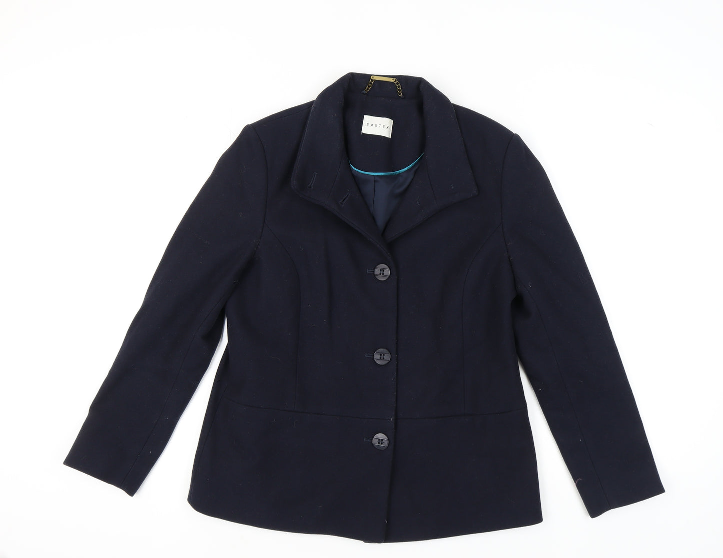 Eastex Women's Blue Wool Blend Blazer UK Size 12